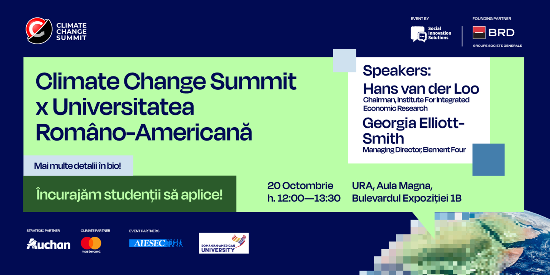 Climate Change Summit x Universitatea RomânoAmericană Universitatea RomanoAmericana